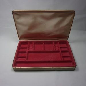 Mele Jewelry - Vintage Mele Tan Velvet Jewelry Box Mele Jewelry - Vintage Mele Tan Velvet Jewelry Box